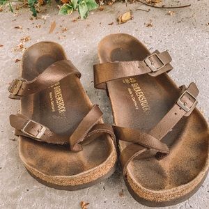 Metallic Brown Birkenstock Sandals